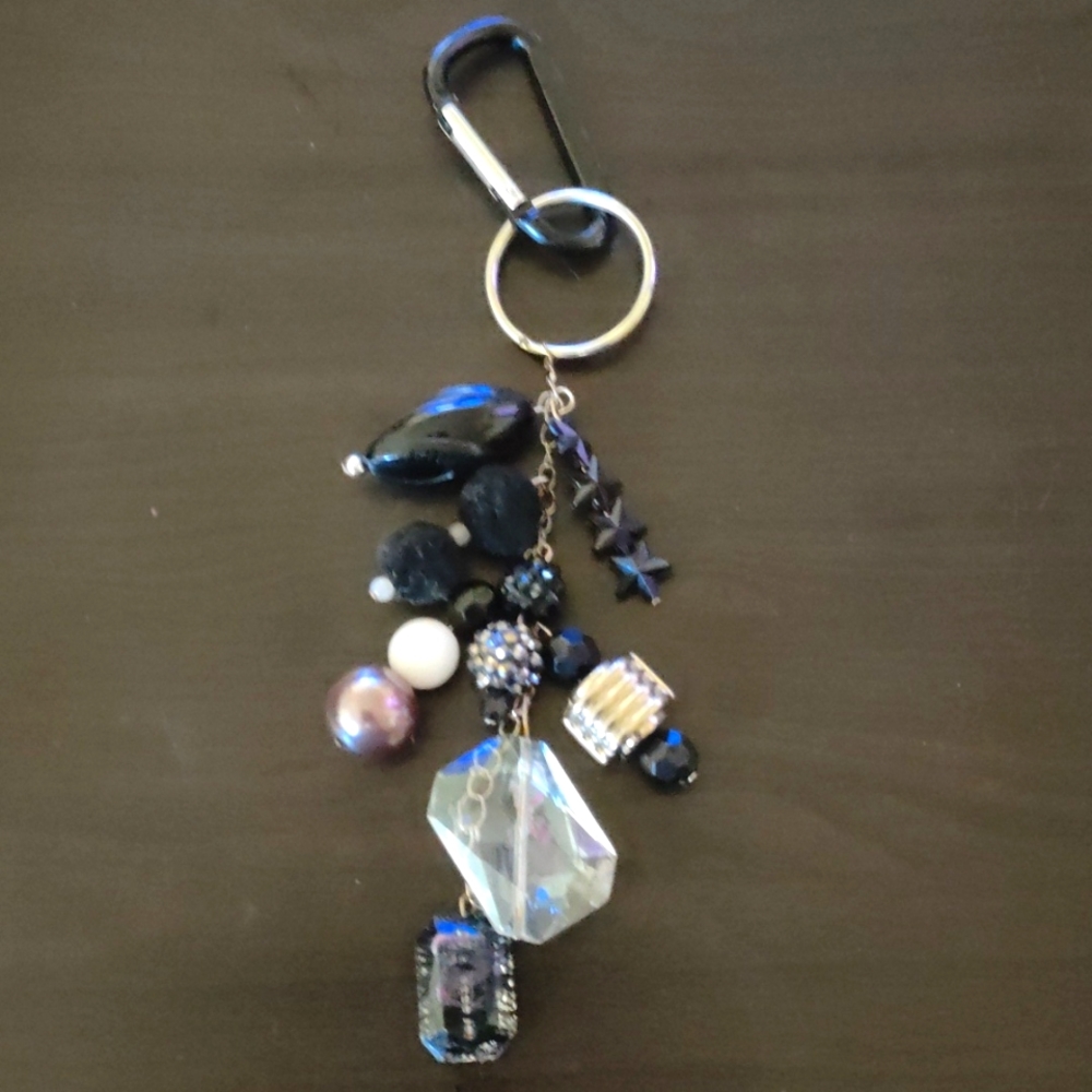 Black keychain with purse clip